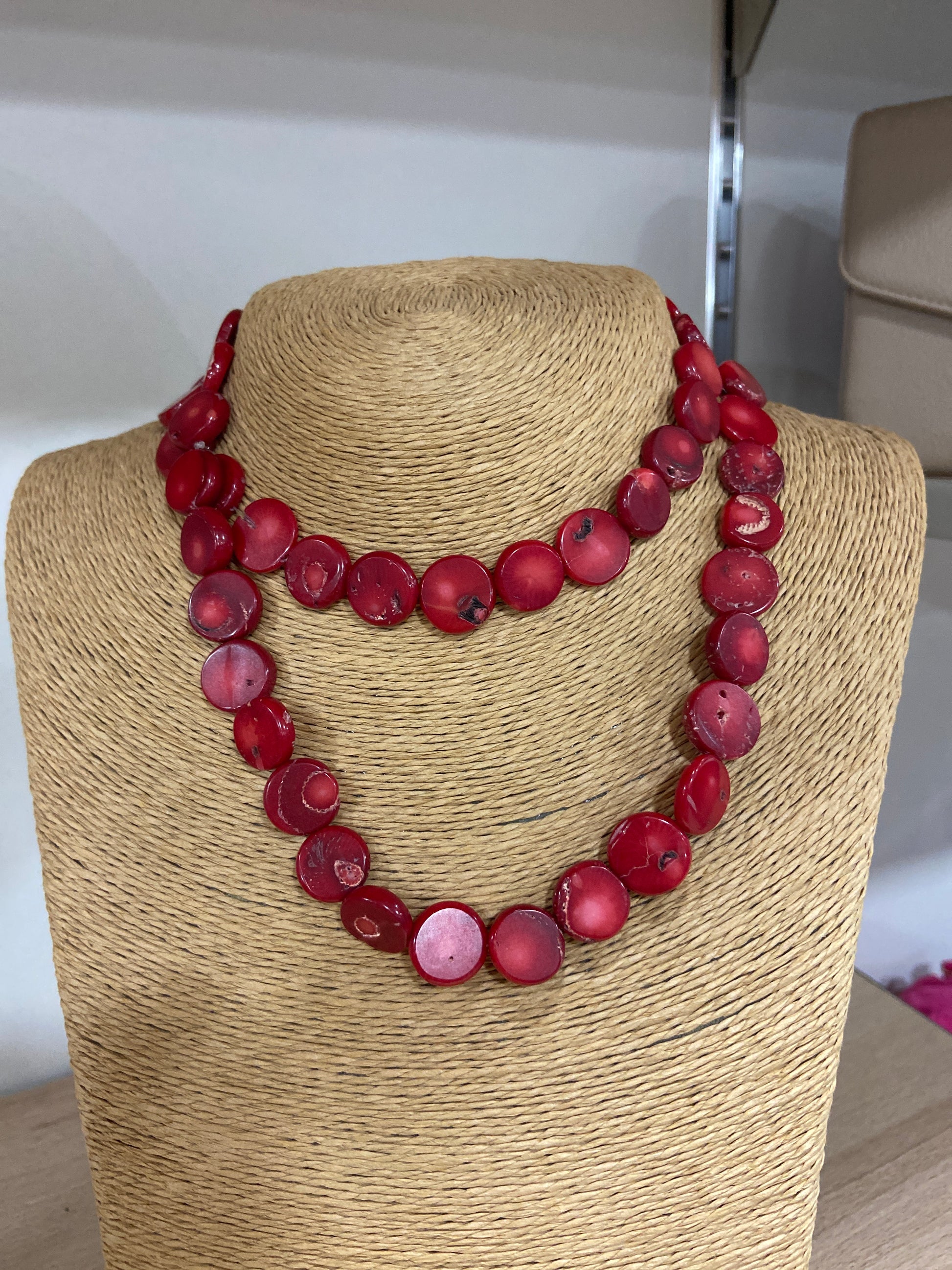 Collar Círculos Rojo